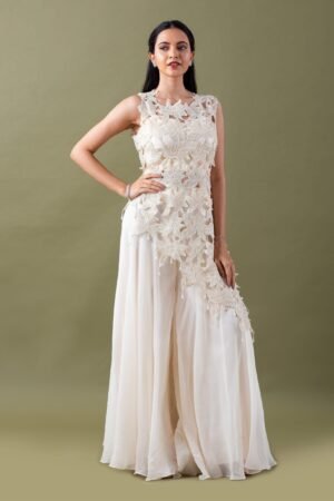 Ivory Floral Applique Co-Ord Set