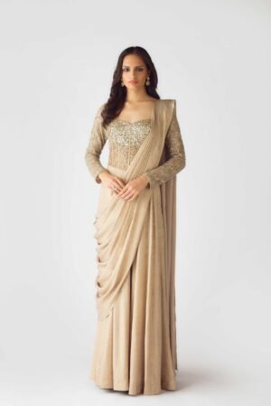 The Champagne Dawn Draped Jumpsuit