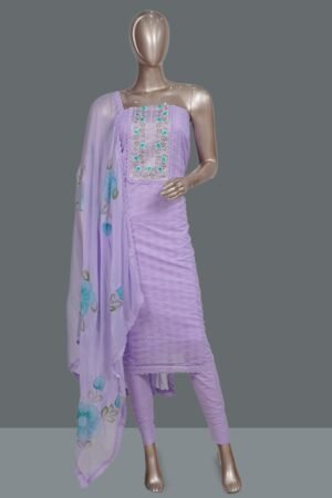 Lavender Haccoba Unstitched Salwar Suit