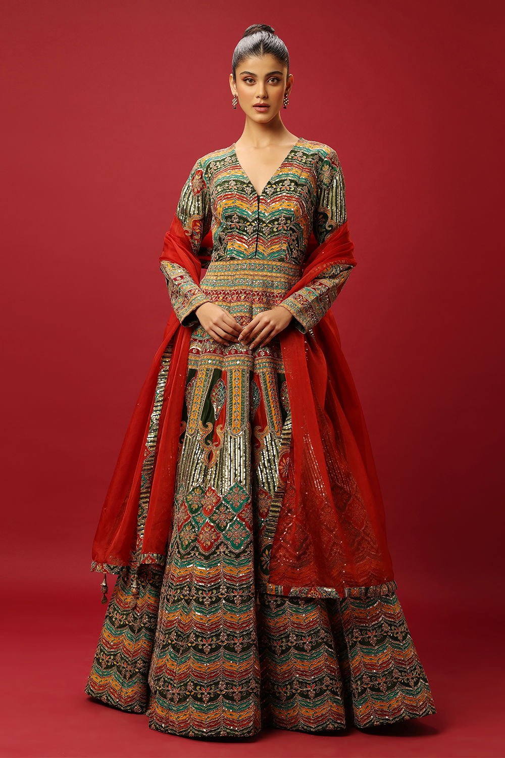 Fern Green And Red Classic Multi Coloure...