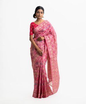 Mauve Half-Silk Saree