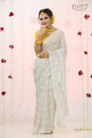 Designer Sequence Organza Saree