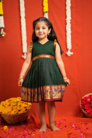 Brindha Green Frock Mini