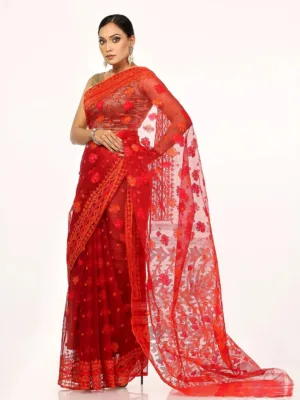 Rich Magenta Jamdani Saree