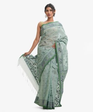 Green Cotton Saree