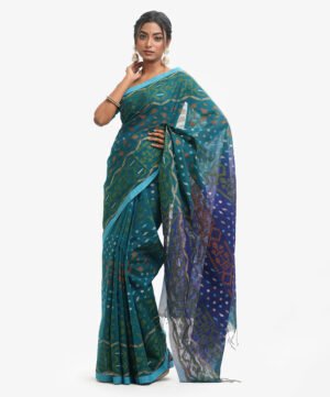 Blue Half-Silk Saree