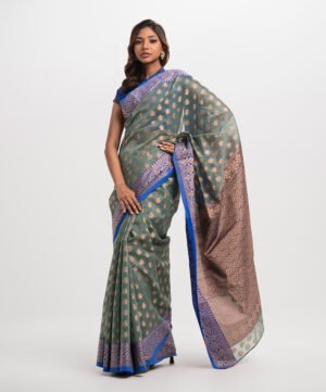Green Art Silk Katan Saree