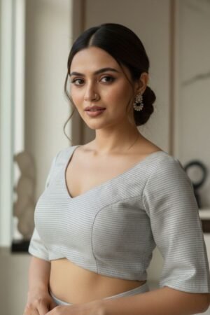 White Designer Readymade Blouse