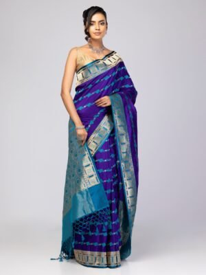 Violet Blue Mirpur Katan Saree