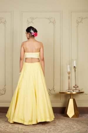 Samrina - Lemon Yellow Lehenga With Blouse And Dupatta
