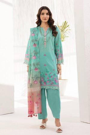 2 Piece Unstitched Printed Shirt & Dupatta