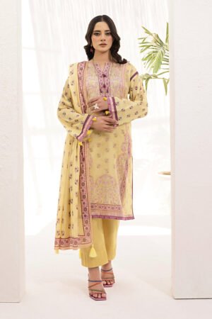 2 Piece Unstitched Printed Shirt & Dupatta