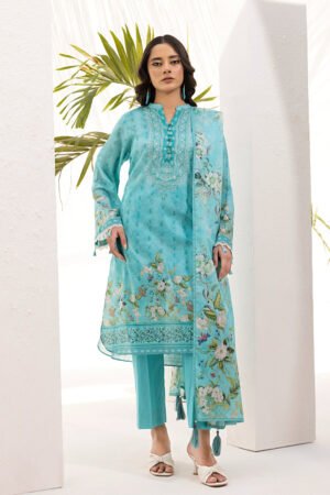 2 Piece Unstitched Printed Shirt & Dupatta