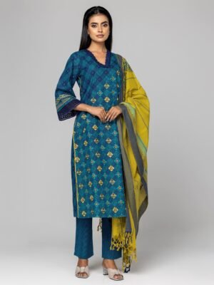 Blue Kantha Odyssey Theme Shalwar Kameez