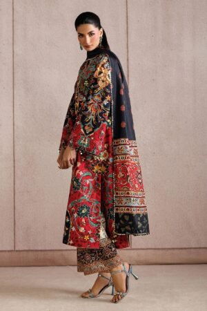 Embroidered Raw Silk Ur-7083