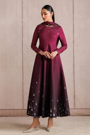 Embroidered Raw Silk Ur-7073