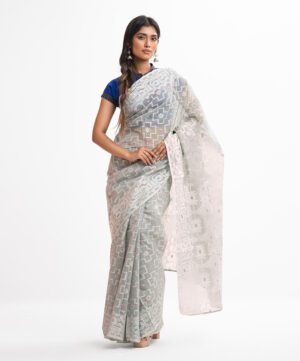Gray Half-Silk Saree