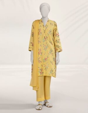 Yellow Embroidered Liminal 3pc Stitched