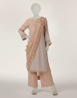 Pink Maple Silk Embroidered Stitched 3pc