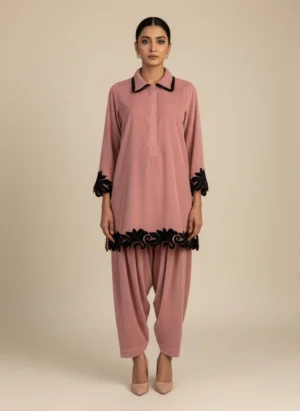 Marise Blush Velvet Set