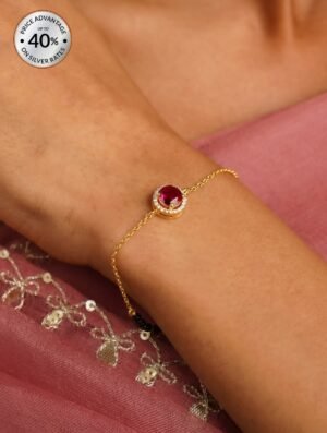 Women Kundan 925 Sterling Silver Bracelet