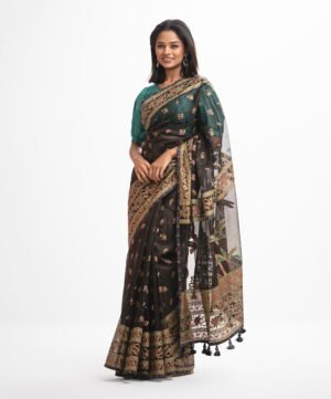 Black Muslin Exclusive Saree