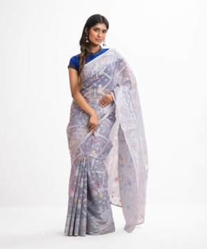 Lavender Half-Silk Saree