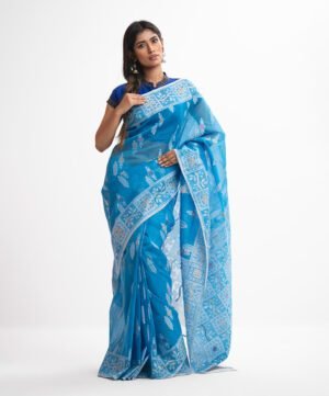 Blue Half-Silk Saree
