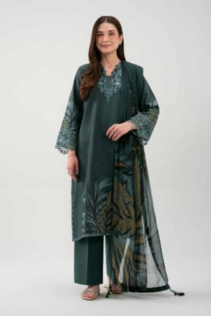 3 Piece - Digital Printed Embroidered Suit - 42601218