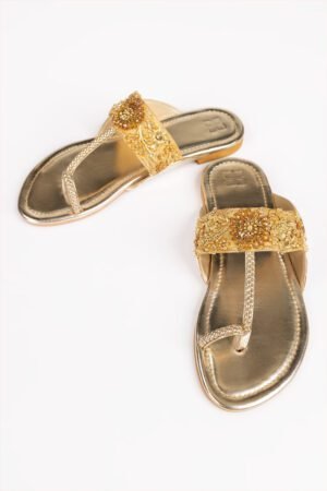 Women Golden Kolhapuri Ifs-Klp25-005