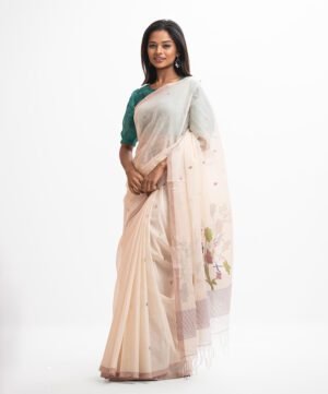 Creme Cotton Saree