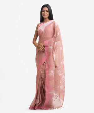Pink Cotton Saree