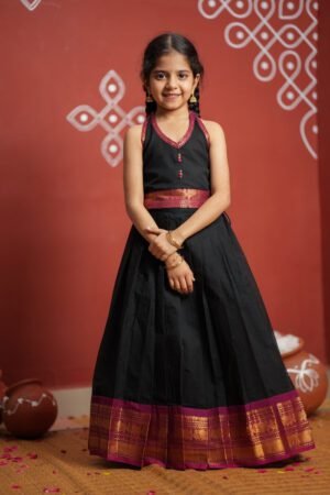 Tamizh Black Lehenga Mini