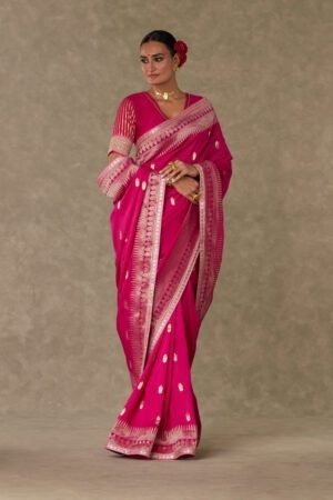 Magenta Haath Phool Saree