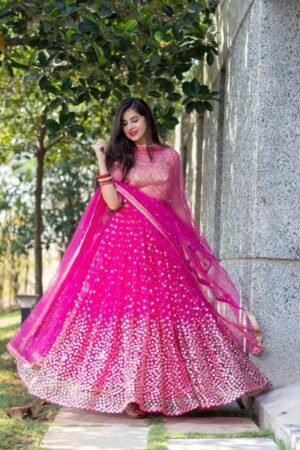 Women'S Rani Pink Lehenga