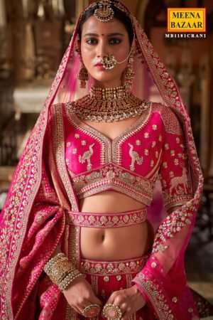 Rani Silk Zari And Sequin Embroidered Bridal Lehenga – Royal Wedding Ensemble