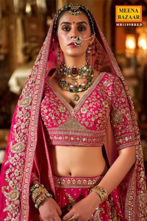 Rani Silk Zari And Sequin Embroidered Lehenga – Elegant Bridal Wear