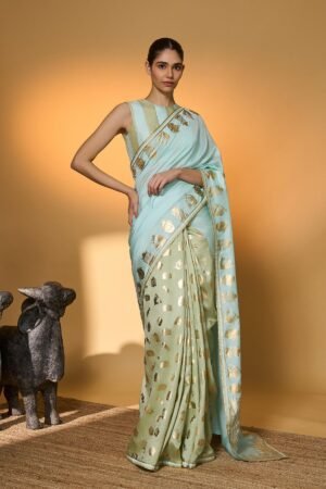 Mint And Blue All Charms Saree