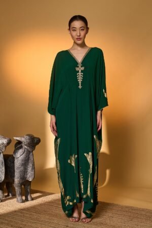 Green Palm Tress Kaftan