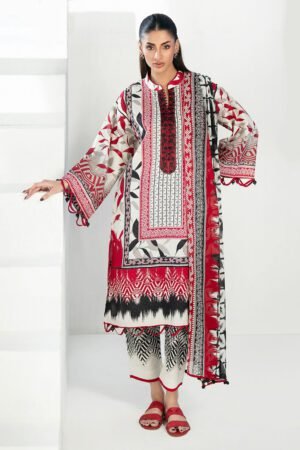 3 Piece Embroidered Printed Lawn Suit Cl-62227