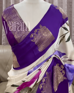 Signature Russian Crepe Saree With Exquisite Detailing