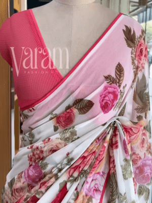 Garden Grace Premium Soft Georgette Floral Saree