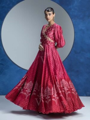Pink Vasansi Silk  Gown