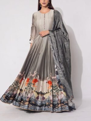 Grey Vasansi Silk Gown