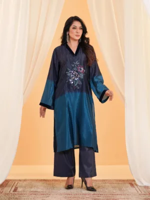 Womens'S Exclusive Sequence Details Silk  Regular Fit 2 Pcs Kameez