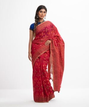 Red Half-Silk Saree