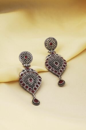 Dark Pink Brass Drop & Danglers