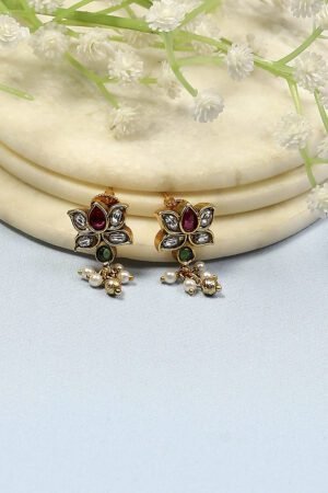 Dark Pink Alloy Studs