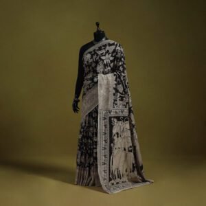 Black - Printed Cotton Nellore Kalamkari Saree 11