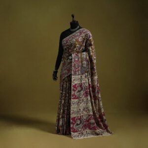 Brown - Printed Cotton Nellore Kalamkari Saree 42